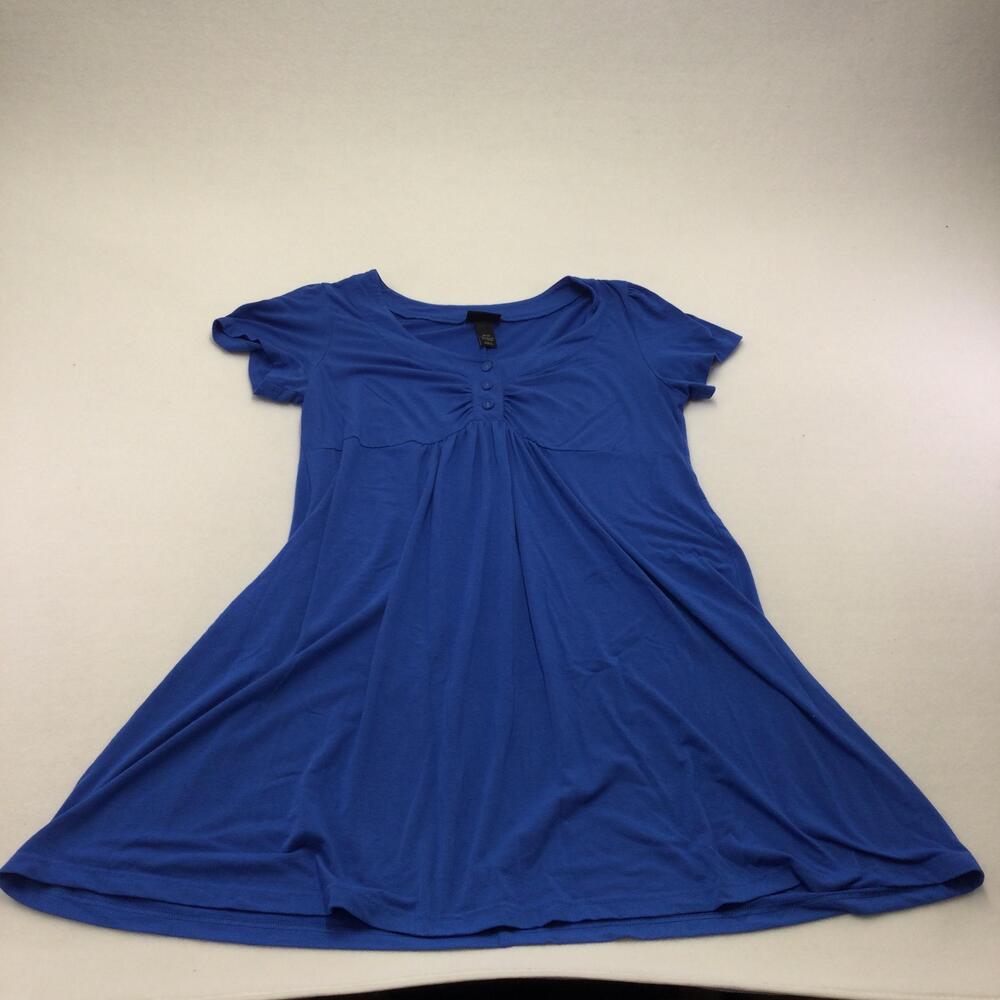 Lane Bryant Dress Womens 18/20 Blue Short Sleeve Swing Trapeze Tunic Jersey